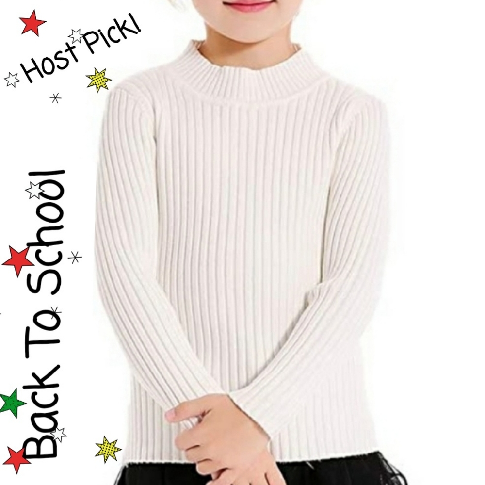 Girls Knit Long Sleeve ribbed sweater